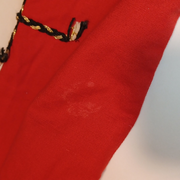 Allure red long sleeve jacket size medium w/ patches of animal print squares - Picture 9 of 10